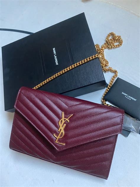 ysl monogram chain wallet white|ysl cassandra chain wallet.